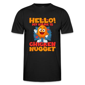 Chicken Nugget - Männer Funktions-T-Shirt - Schwarz - Vorne - AI Model Male 178 dark (178cm)