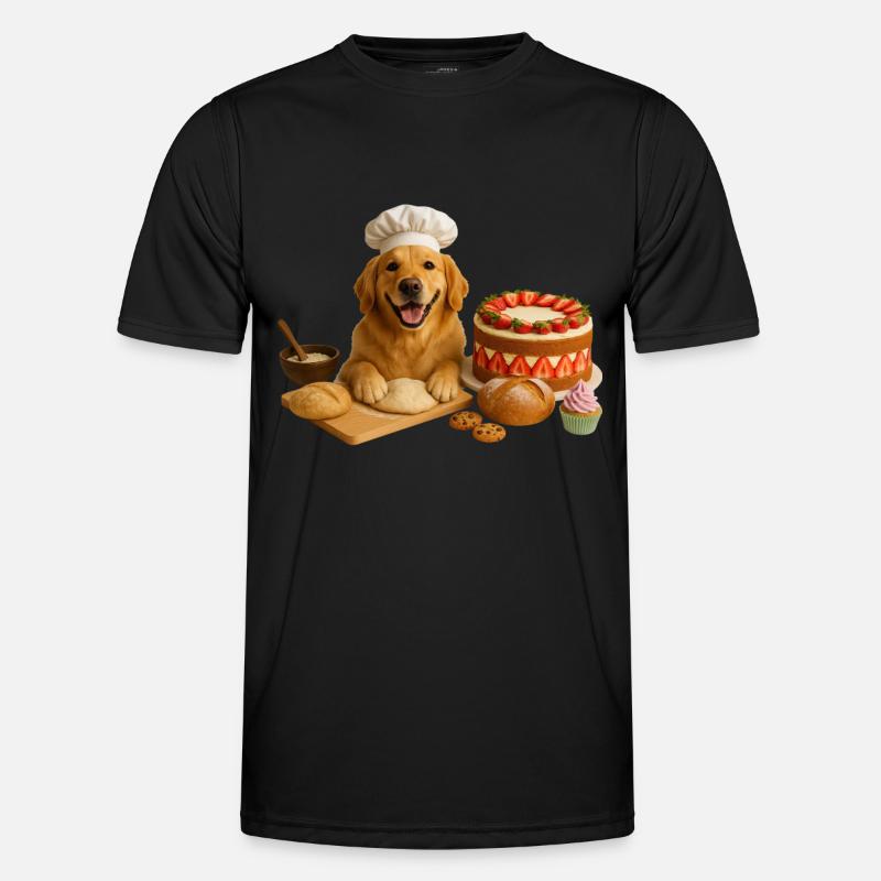 Golden Retriever Cuisson de biscuits pour gâteaux T-shirt sport Homme
