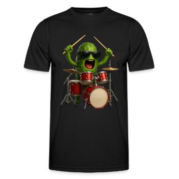 Spice Pumpkin Drums - Men's Functional T-Shirt - black - Front - AI Model Male 178 dark (178cm)