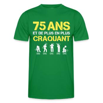 75 Ans Cadeau Homme Humour Papy - T-shirt sport Homme - vert - Devant - AI Model Male 178 dark (178cm)