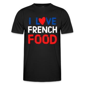I love French food gift - Men's Functional T-Shirt - black - Front - AI Model Male 178 dark (178cm)