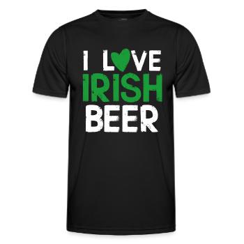 I love Irish Beer Gift Man - Men's Functional T-Shirt - black - Front - AI Model Male 178 dark (178cm)