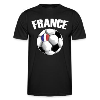 Frankreich Fußballfan - Männer Funktions-T-Shirt - Schwarz - Vorne - AI Model Male 178 dark (178cm)