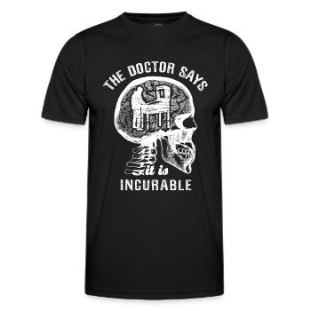 The doctor says it's incurable - pinball - Männer Funktions-T-Shirt - Schwarz - Vorne - AI Model Male 178 dark (178cm)