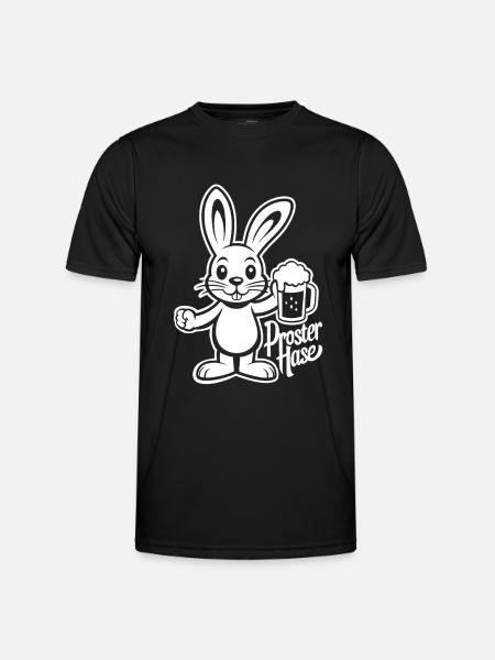 Prosterhase - Osterhase - Prost - Ostern - Männer Funktions-T-Shirt - Schwarz