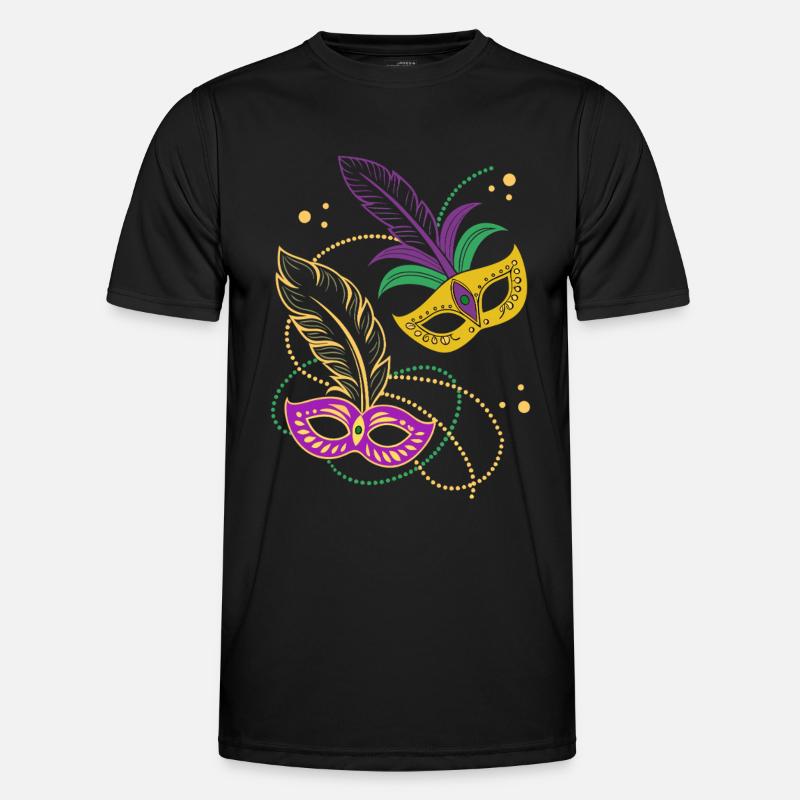 Mardi Gras - Karneval - Maske - Geschenk - Männer Funktions-T-Shirt - Schwarz