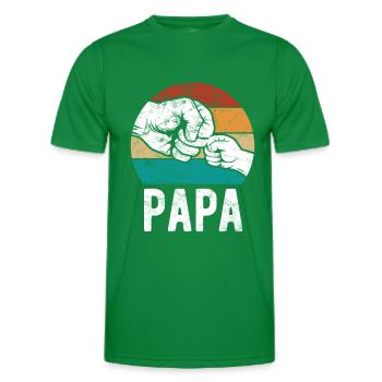 Dad and child, fist to fist - Team - Family - Men's Functional T-Shirt - kelly green - Front - AI Model Male 178 dark (178cm)