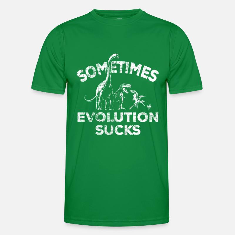 Sometimes Evolution sucks - Dinosaur - Chicken Men's Functional T-Shirt
