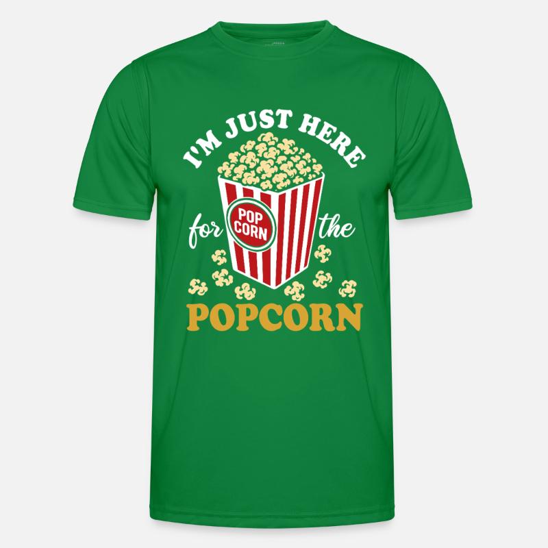 I'm just here for the Popcorn - knusprig & lecker Männer Funktions-T-Shirt