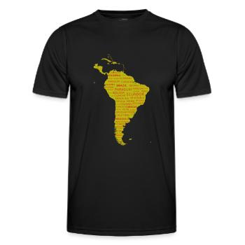 Südamerika Kontinent. Geschenkidee. - Männer Funktions-T-Shirt - Schwarz - Vorne - AI Model Male 178 dark (178cm)