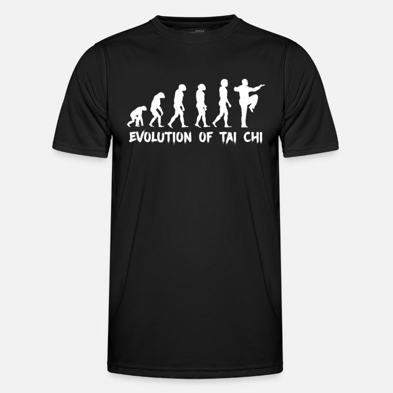 Evolution von Tai Chi - Männer Funktions-T-Shirt - Schwarz