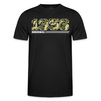 Cadeau d’anniversaire 1956 Vintage 1956 Army - T-shirt sport Homme - noir - Devant - AI Model Male 178 dark (178cm)
