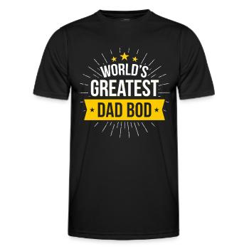 Worlds greatest Dad Bod - Men's Functional T-Shirt - black - Front - AI Model Male 178 dark (178cm)