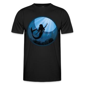 Mermaid Underwater - Men's Functional T-Shirt - black - Front - AI Model Male 178 dark (178cm)