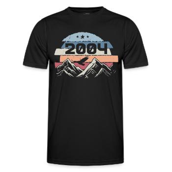 Original 2004 Jahrgang 2004 Geburtstag 2004 - Männer Funktions-T-Shirt - Schwarz - Vorne - AI Model Male 178 dark (178cm)
