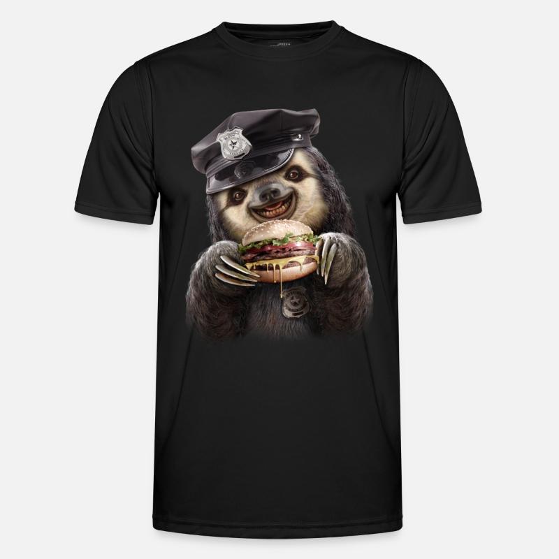 BURGER COP - Men's Functional T-Shirt - black