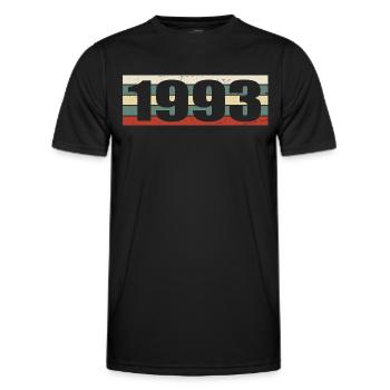 1993 Jahrgang 1993 Geschenk 1993 Geburtstag 1993 - Männer Funktions-T-Shirt - Schwarz - Vorne - AI Model Male 178 dark (178cm)