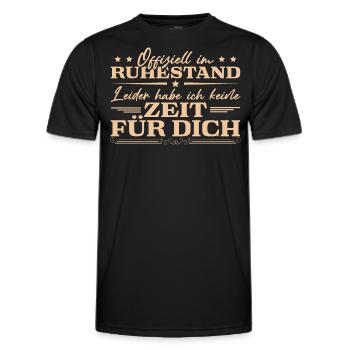 Ruhestand Humor Renteneintritt Rentner - Männer Funktions-T-Shirt - Schwarz - Vorne - AI Model Male 178 dark (178cm)