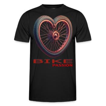 Bike - Men's Functional T-Shirt - black - Front - AI Model Male 178 dark (178cm)
