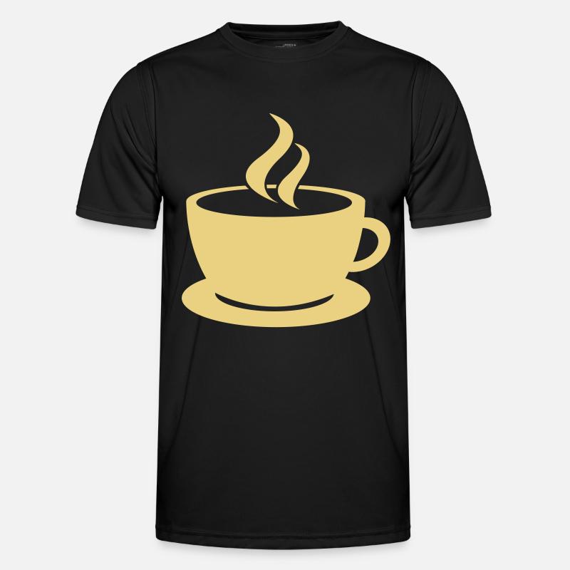 coffee cup tea cafe - Männer Funktions-T-Shirt - Schwarz