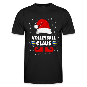 Volleyball Claus Tenue de Noël Famille - T-shirt sport Homme - noir - Devant - AI Model Male 178 dark (178cm)