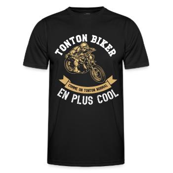 tonton biker - T-shirt sport Homme - noir - Devant - AI Model Male 178 dark (178cm)