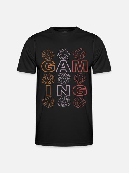Gaming-bunt-transparent - Männer Funktions-T-Shirt - Schwarz