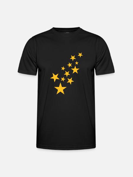 Star symbol asterisk pattern - Men's Functional T-Shirt - black