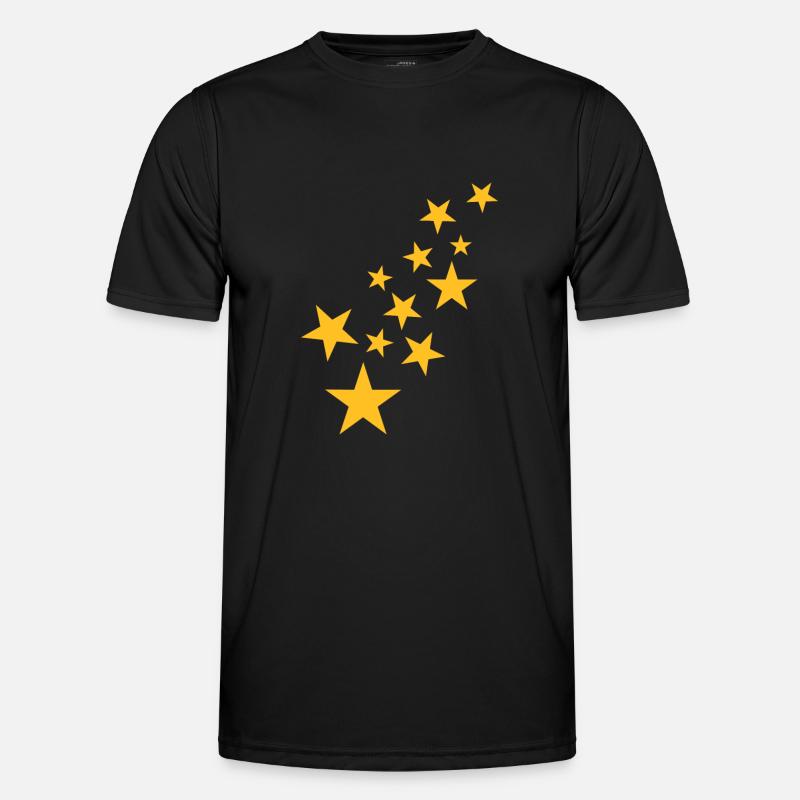 Star symbol asterisk pattern - Men's Functional T-Shirt - black