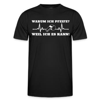 Schiedsrichter Weil ich es kann - Männer Funktions-T-Shirt - Schwarz - Vorne - AI Model Male 178 dark (178cm)