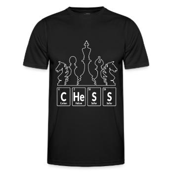Chess - Chess Periodic Table Chemistry - Men's Functional T-Shirt - black - Front - AI Model Male 178 dark (178cm)