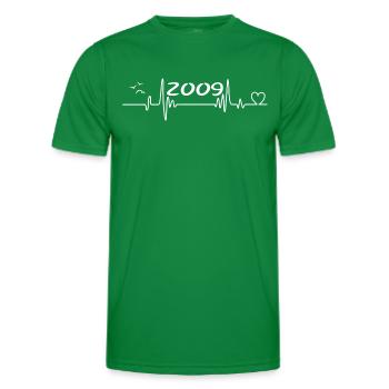 2009 Vintage Vintage Birthday 2009 Gift - Men's Functional T-Shirt - kelly green - Front - AI Model Male 178 dark (178cm)