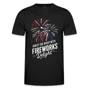 Pyrotechnie Feux d’artifice Pyrotechnie - T-shirt sport Homme - noir - Devant - AI Model Male 178 dark (178cm)