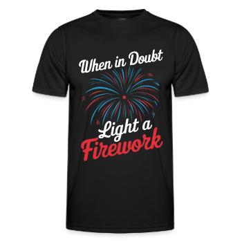 Pyrotechnie Feux d’artifice Pyrotechnie - T-shirt sport Homme - noir - Devant - AI Model Male 178 dark (178cm)