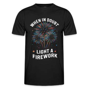 Pyrotechniker Feuerwerk Pyrotechnik - Männer Funktions-T-Shirt - Schwarz - Vorne - AI Model Male 178 dark (178cm)