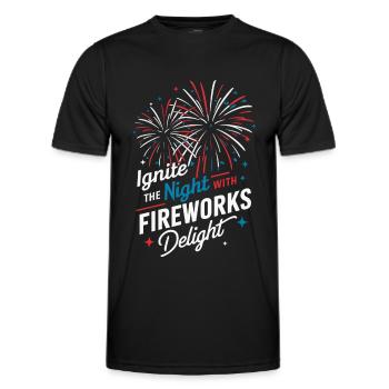 Pyrotechnie Feux d’artifice Pyrotechnie - T-shirt sport Homme - noir - Devant - AI Model Male 178 dark (178cm)
