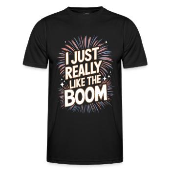 Pyrotechniker Feuerwerk Pyrotechnik - Männer Funktions-T-Shirt - Schwarz - Vorne - AI Model Male 178 dark (178cm)