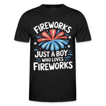 Pyrotechnie Feux d’artifice Pyrotechnie - T-shirt sport Homme - noir - Devant - AI Model Male 178 dark (178cm)