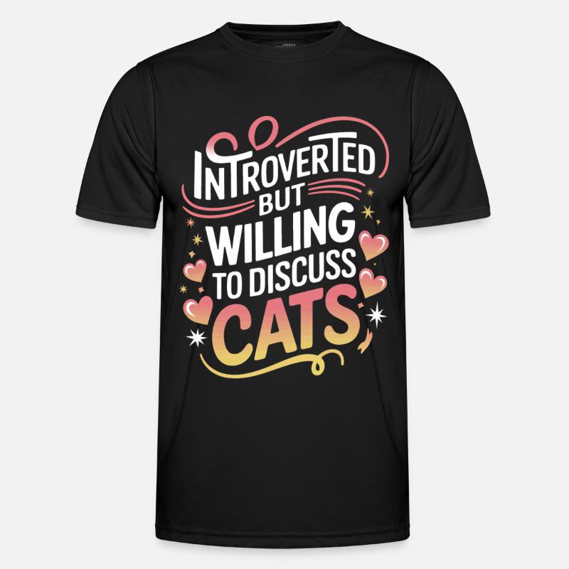 Introvert, antisocial, introvert - Men's Functional T-Shirt - black