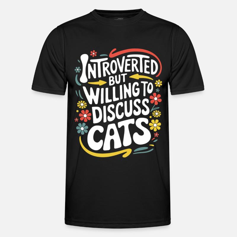 Introvert, antisocial, introvert - Men's Functional T-Shirt - black