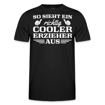 Kindererzieher Kindergärtner Erzieher - Männer Funktions-T-Shirt - Schwarz - Vorne - AI Model Male 178 dark (178cm)