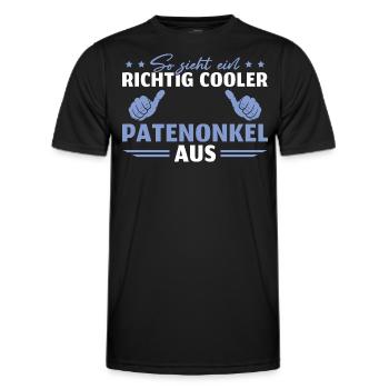 Onkel Cooler Patenonkel Geschenkidee - Männer Funktions-T-Shirt - Schwarz - Vorne - AI Model Male 178 dark (178cm)