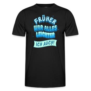 Avant, tout était plus facile, moi aussi ! - T-shirt sport Homme - noir - Devant - AI Model Male 178 dark (178cm)