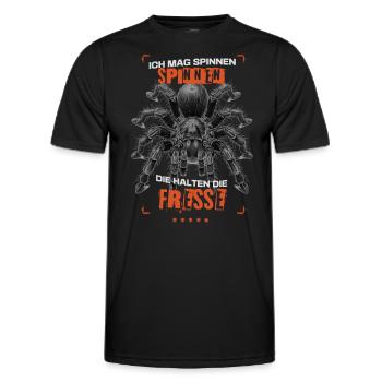 I like spiders that keep their mouths shut Tarantula - Men's Functional T-Shirt - black - Front - AI Model Male 178 dark (178cm)