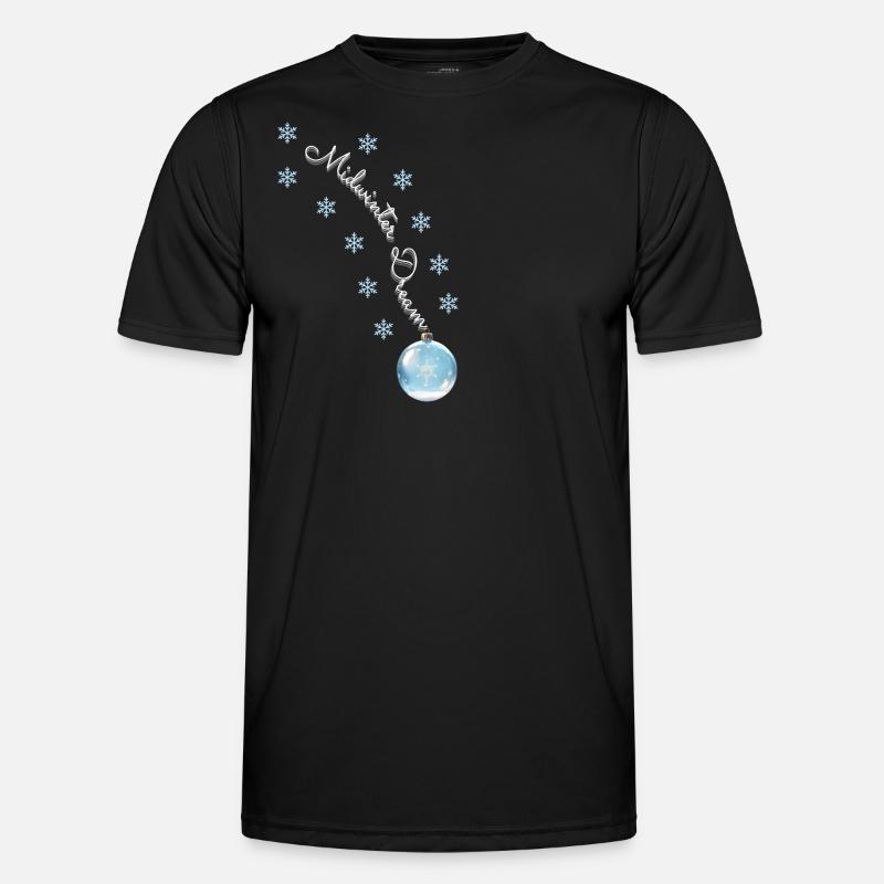 Winter Dreams - Magische Weihnachtskugel - Männer Funktions-T-Shirt - Schwarz