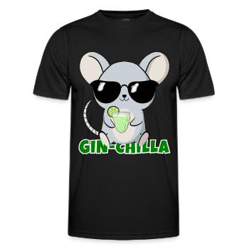 Gin Chinchilla Gin- - Männer Funktions-T-Shirt - Schwarz - Vorne - AI Model Male 178 dark (178cm)