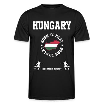 Ungarn - Männer Funktions-T-Shirt - Schwarz - Vorne - AI Model Male 178 dark (178cm)