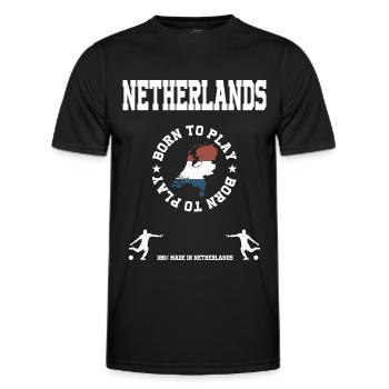 Holland - Männer Funktions-T-Shirt - Schwarz - Vorne - AI Model Male 178 dark (178cm)