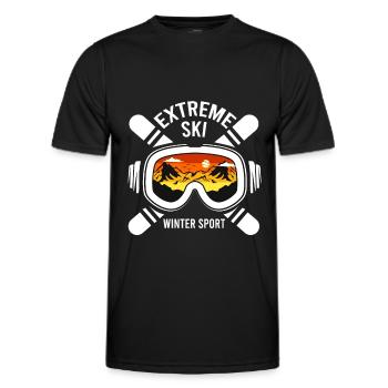 Adventure Extreme Ski Winter Sport - T-shirt sport Homme - noir - Devant - AI Model Male 178 dark (178cm)