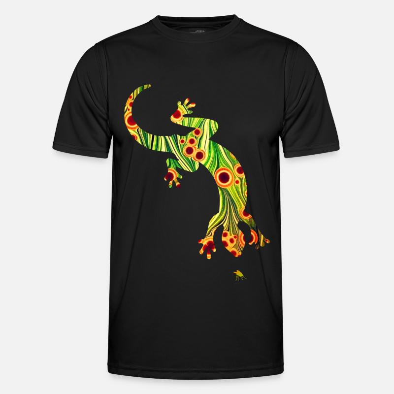 eidechse e 110 - Männer Funktions-T-Shirt - Schwarz